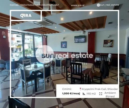 Shkoder, jepet me qera ambjent biznesi Kati 0, 190 m² 1.500 € 