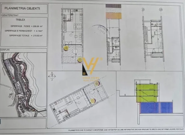 Tirane, shitet apartament duplex Triblex Kati 0, 210 m² 400.000 € (LIQENI I FARKES)