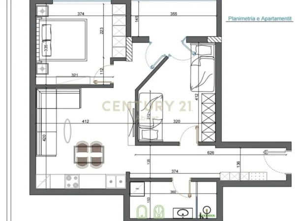 Tirane, shes apartament 2+1+Aneks+Ballkon Kati 1, 86 m² 240.000 € 