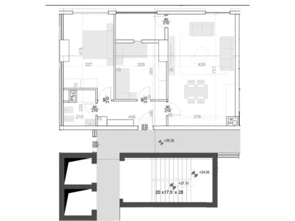 Tirane, shes apartament 2+1+Aneks+Ballkon Kati 7, 102 m² 265.400 € 