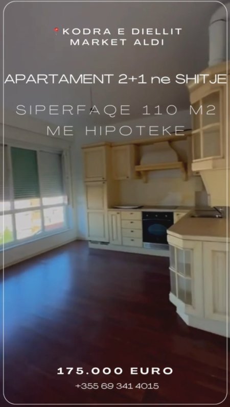 Tirane, shitet apartament 2+1+Ballkon Kati 4, 110 m² 175.000 € (Kodra e Diellit)