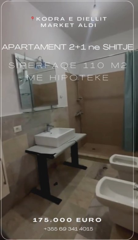 Tirane, shitet apartament 2+1+Ballkon Kati 4, 110 m² 175.000 € (Kodra e Diellit)