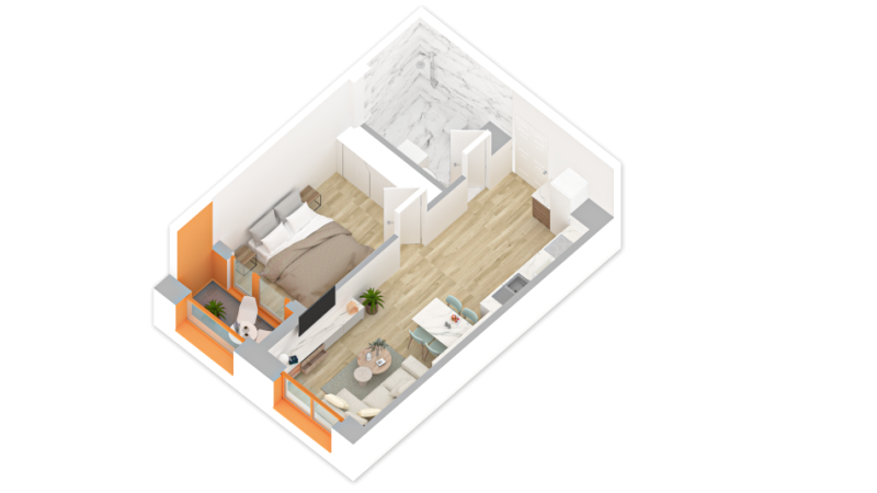 Tirane, shitet apartament 1+1+Ballkon , 58 m² 87.000 € (rruga pasho hysa)