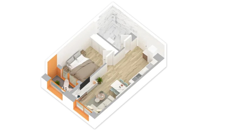 Tirane, shitet apartament 1+1+Ballkon , 58 m² 97.000 € (rruga pasho hysa)