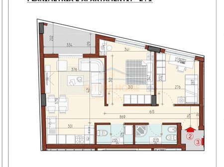 Tirane, shitet apartament 2+1 Kati 3, 76 m² 195.000 € (21 Dhjetori, Rruga Frosina Plaku)