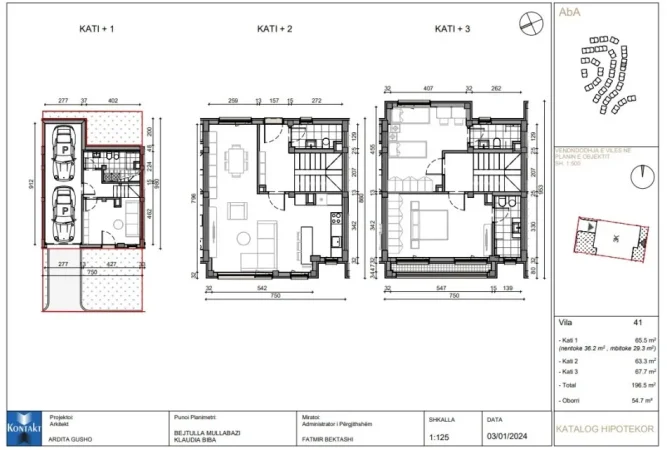 Tirane, shitet Vile 3 Katshe Kati 3, 196 m² 380.000 € (Rruga e Turdive)