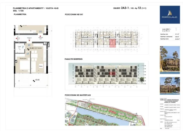 Durres, shitet apartament 1+1 Kati 3, 65 m² 148.000 € (Porto Lalzi)