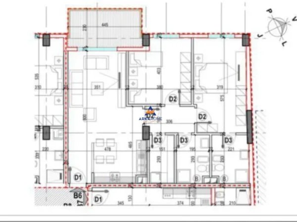 Tirane, shitet apartament 2+1+Ballkon Kati 5, 127 m² 204.016 € (LAPRAKË, KOMPLEKSI AURA)