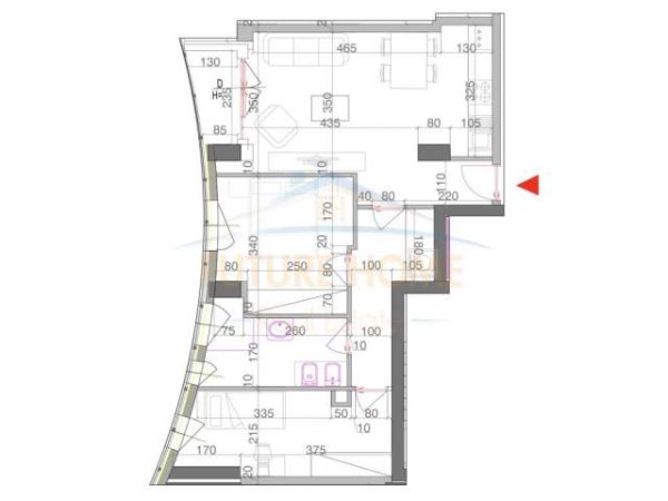 Tirane, shes apartament 2+1+BLK Kati 3, 81 m² 101.450 Euro (Don Bosko)