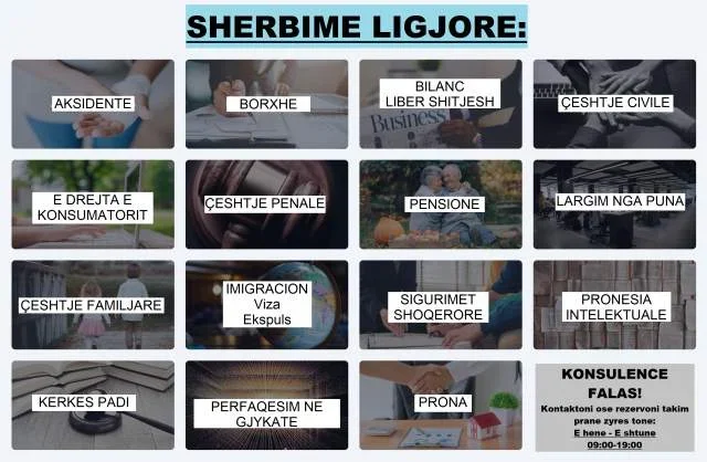 Tirane, Studio Ligjore ofron sherbime ne fusha te ndryshme