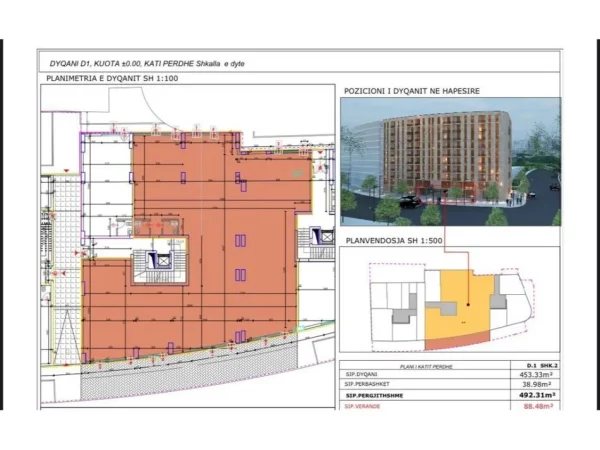 Tirane, shitet ambjent biznesi Kati 1, 492 m² 1.477.000 € (Ali Dmei)