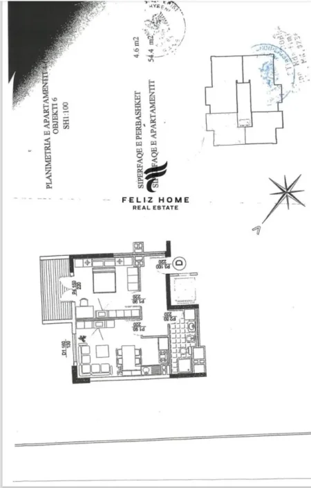 Tirane, shitet apartament 1+1 Kati 2, 59 m² 180.000 € (KOMUNA E PARISIT)