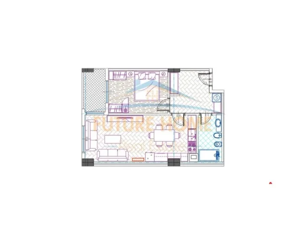 Tirane, shitet apartament 1+1 Kati 1, 73 m² 140.000 € (Rezidenca Urban Homes)