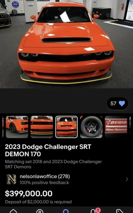 🇺🇸SHITET DODGE CHALLENGER SRT DEMON CARBON LIMITED EDITION 1OF10 E PERSONALIZUAR