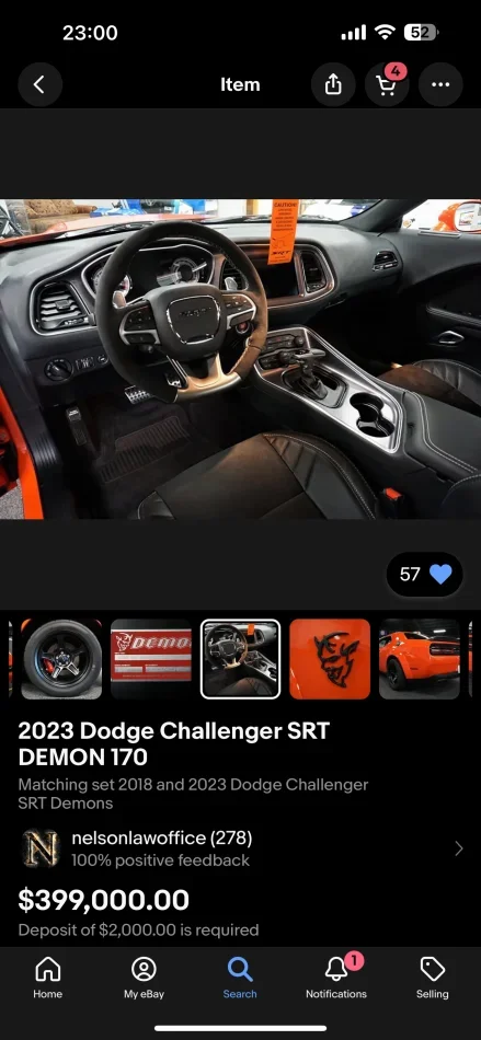 🇺🇸SHITET DODGE CHALLENGER SRT DEMON CARBON LIMITED EDITION 1OF10 E PERSONALIZUAR