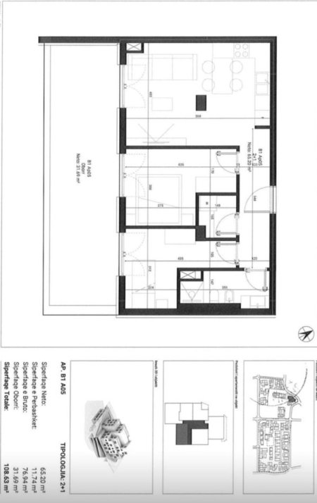 Dhermi  shitet apartament 2+1, 109 m² 290.000 € (Dhermi)