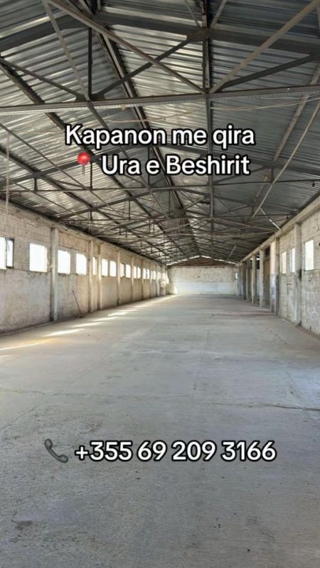 Tirane, jepet me qera magazine Kati 0, 1.200 m² (Ura e Beshirit)