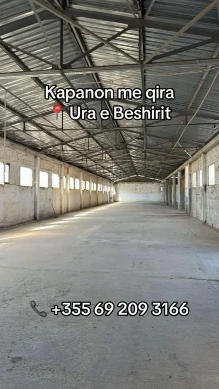 Tirane, jepet me qera magazine Kati 0, 1.200 m² (Ura e Beshirit)