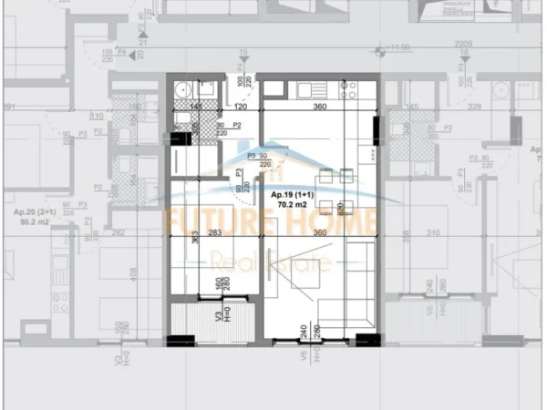 Shitet, Apartament 1+1, Quad Residence, Kamez