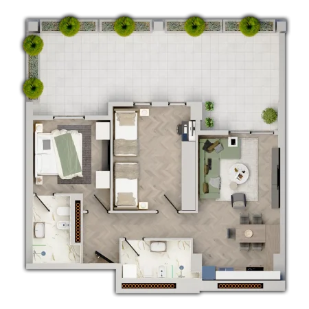 Tirane, shitet 2+1+Ballkon Kati 6, 126.420 € 