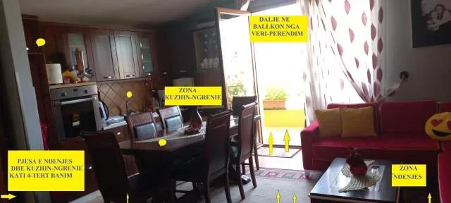 Shitet Apartament i bollshëm, 3+1 me 2-banjo, ballkon, 143m², kat 4, ndërtes 4-kate me çati, 1500 €/m², në rr. Pjetër Gurakuqi, 900m nga Materniteti Ri