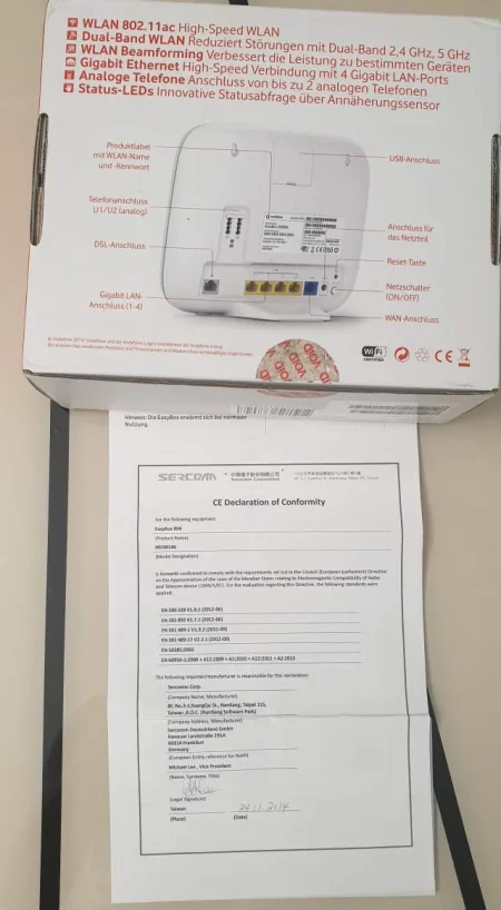 Tirane, shes pajisje Network Vodafone EasyBox 804       65  Euro