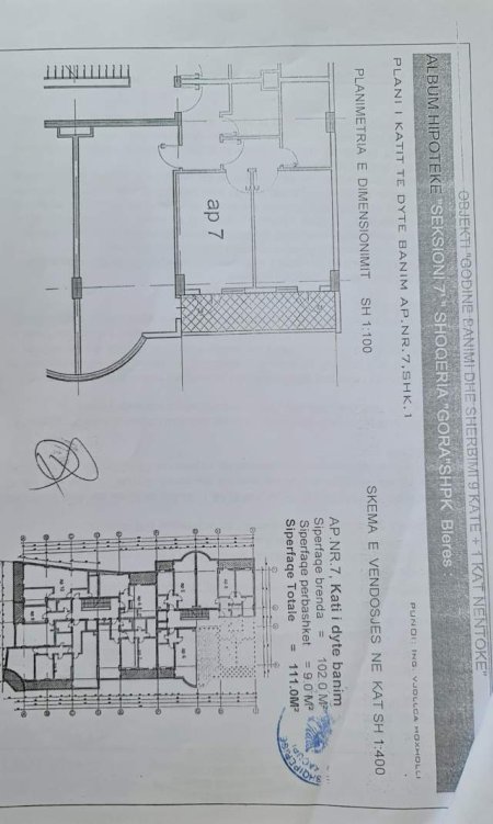 Tirane, shitet apartament 2+1+A+BLK Kati 2, 111 m² 125.000 Euro (Astir, prane Bar Artisti.)
