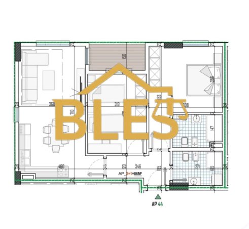 Tirane  shitet apartament 2+1 Kati 6, 110 m² 126.500 € (Paskuqan)