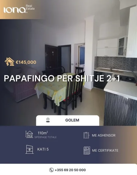 Golem, shitet papafingo ,2+1, 110 m² 145.000 €
