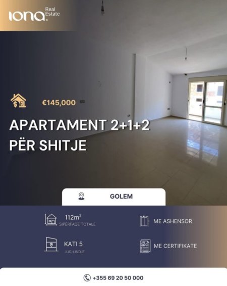 Golem, shitet apartament 2+1+Ballkon Kati 5, 112 m² 145.000 € 