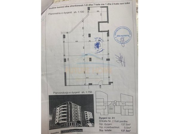 Tirane, shitet dyqan Kati 0, 137 m² 179.000 € (RRUGA E DAJTIT)
