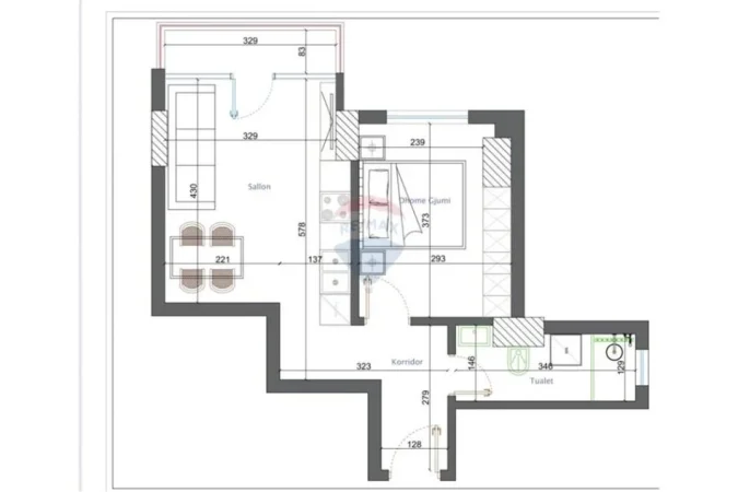 Tirane, shitet apartament 1+1 Kati 7, 124 m² 188.000 € (Rruga Tom Plezha, Tiranë)