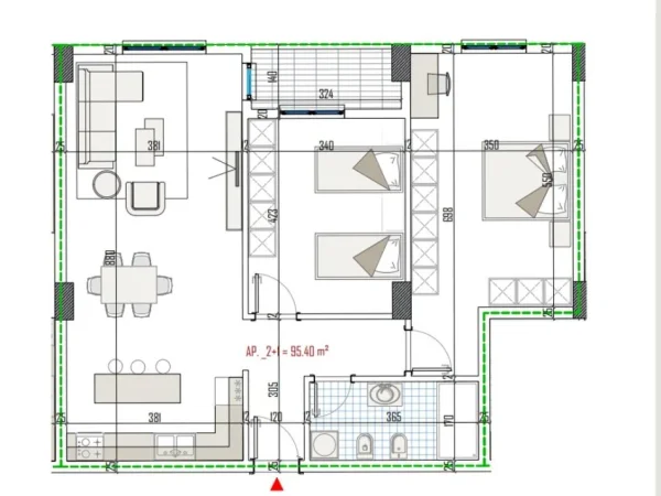 Tirane, shitet apartament 2+1+Ballkon Kati 2, 111 m² 122.000 € (Paskuqan)