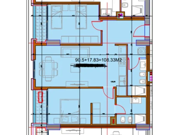 Vlore, shitet apartament 2+1+Ballkon Kati 1, 108 m² 390.000 € (Vlore)