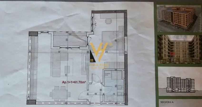 Tirane, shitet apartament 1+1 Kati 2, 71 m² 75.000 € (RINGSIDE RESIDENCE)