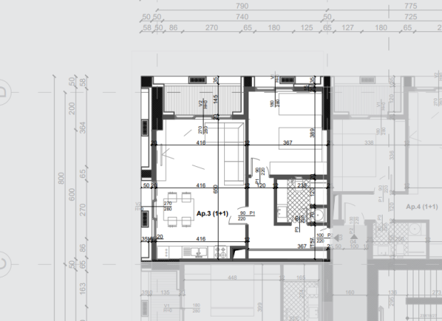 Tirane, shitet apartament 1+1+Ballkon Kati 3, 85 m² 143.990 € 