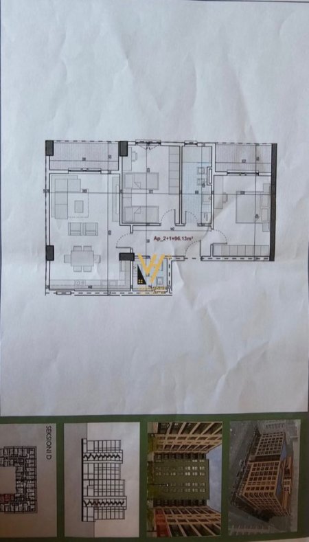 Tirane, shitet apartament 2+1+Ballkon Kati 0, 111 m² 117.000 € (RINGSIDE RESIDENCE)