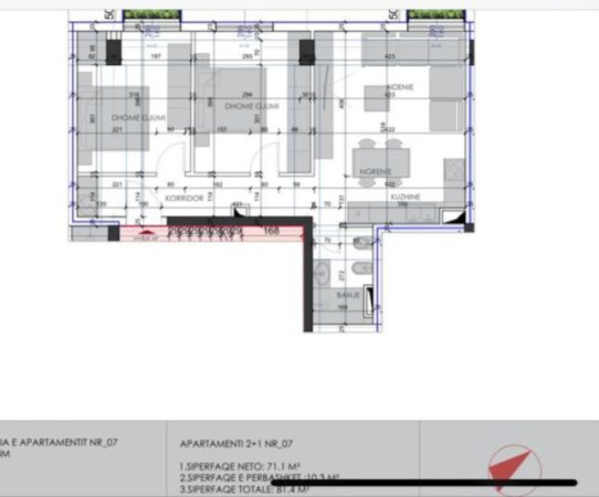 Tirane, shitet apartament 2+1 Kati 1, 85 m² 149.000 € (ALI DEMI)
