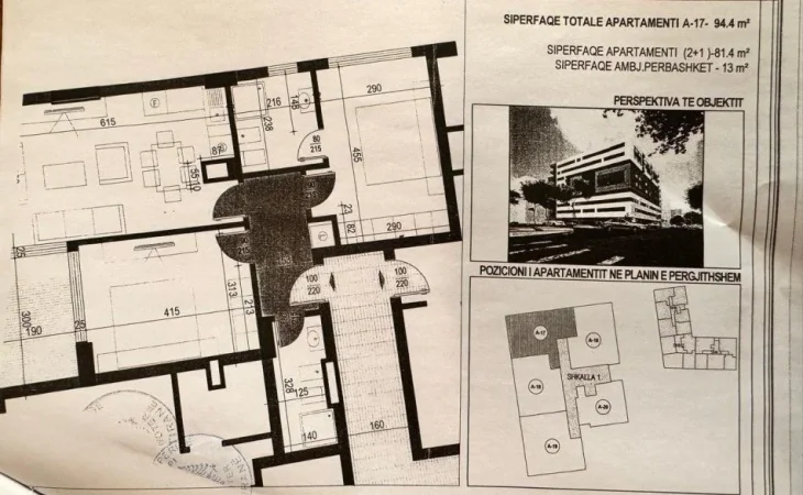 Tirane, shitet apartament 2+1 Kati 4, 94 m² 143.000 € (ASTIR)