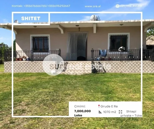 Shkoder, shitet shtepi 2+1 Kati 0, 1.070 m² (GRUDE E RE)