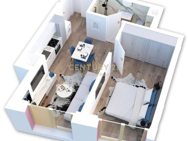 Tirane, shitet apartament 1+1 Kati 1, 44 m² 68.000 € (mangalem 2)