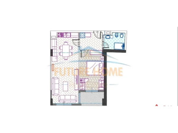 Tirane, shitet apartament 1+1+Ballkon Kati 1, 73 m² 146.000 € (BULEVARD I RI, Rezidenca Urban Homes)