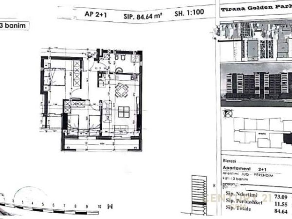 Tirane, shitet apartament 2+1 Kati 4, 85 m² 102.000 Euro (Bedri Karapici)