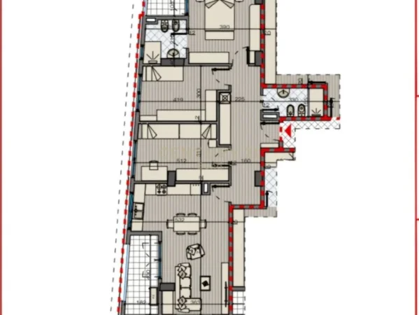 Tirane, shitet apartament 3+1+Ballkon Kati 2, 147 m² 265.000 € (Bulevardi i Ri)