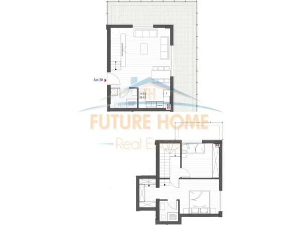 Tirane, shitet apartament duplex , 92 m² 254.000 € (Godina Corner, Liqeni i Thate 254,000 €)