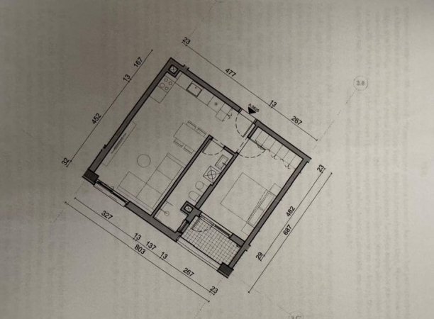 Tirane, shitet apartament 1+1+Ballkon Kati 2, 61 m² 91.000 € (( Oxa Residence ) - Fresk)