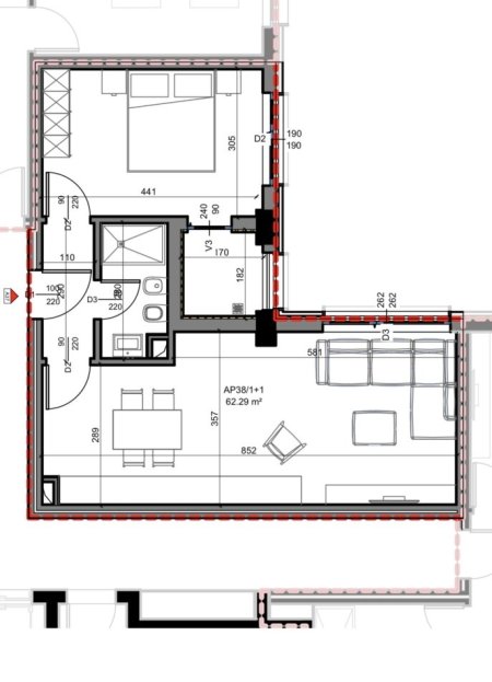 Tirane, shitet apartament 1+1 Kati 5, 71 m² 163.300 € (Shkolla e kuqe)