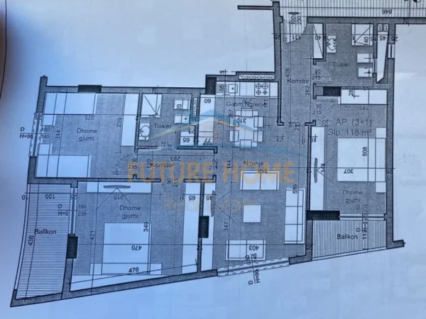 Tirane, shitet apartament Kati 4, 136 m² 185.000 € (UNAZA E RE)