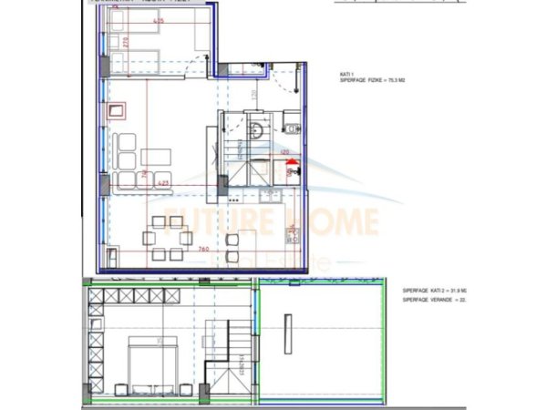 Tirane, shitet apartament duplex Kati 4, 121 m² 259.000 € (KODRA E DIELLIT)