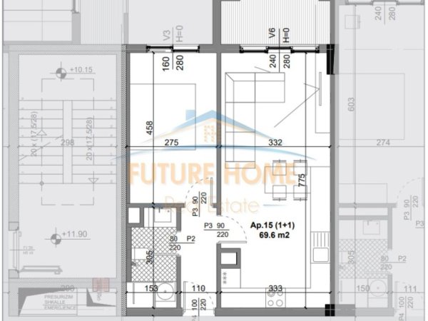 Tirane, shitet apartament Kati 3, 69 m² 59.500 € (KAMEZ)